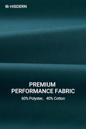 Image of HISDERN Mens Dress Shirts Long Sleeve Button Down Casual Shirts for Men Inner Contrast Formal Business Tuxedo Wedding Shirt