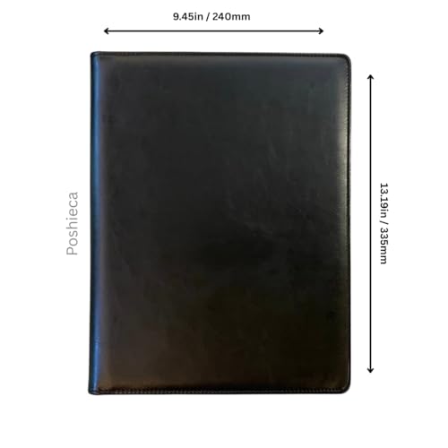 Porte-documents en cuir organiseur de documents avec calculatrice - 2