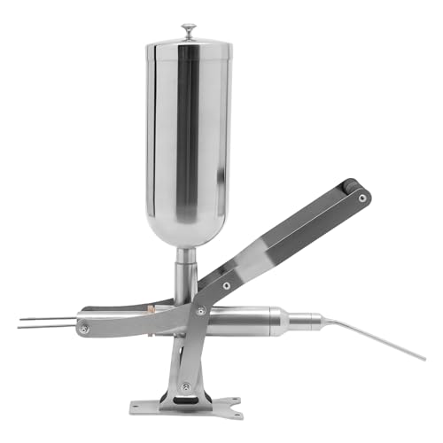 5.28QT Manual Donut Filler with 4 Filling Pipes, Stainless Steel Churro Filler Dessert Filler Filling Machine for Cream&Jam&Paste Filling for Commercial Kitchen Cater Bake