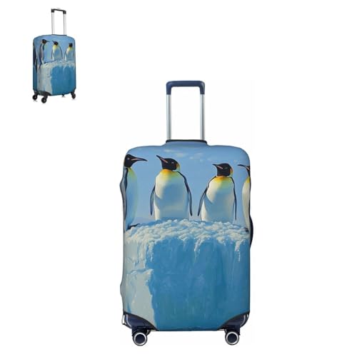 Luggage Cover Elastic Suitcase Cover Protector Iceberg Penguins Luggage Covers Travel Suitcase Covers Carry On Luggage Sleeve Suitcase Baggage Cover for Adult Travel