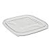 Pactiv Evergreen EarthChoice Square Recycled Bowl Flat Lid, 5.5 x 5.5 x 0.75, Clear, Plastic, 504/Carton