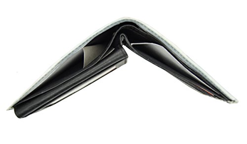 Men's Handcrafted Faux Leather Flip ID Bifold Wallet USA Flag4