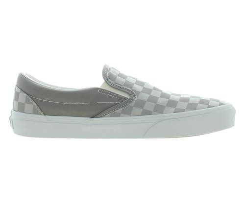 Image of Vans Unisex Classic Slip-On Checkerboard Canvas Block Gray Men