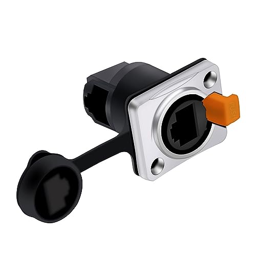 Conectores RJ45 tipo D montaje en panel para centralizar redes de oficinas 10 uds 6