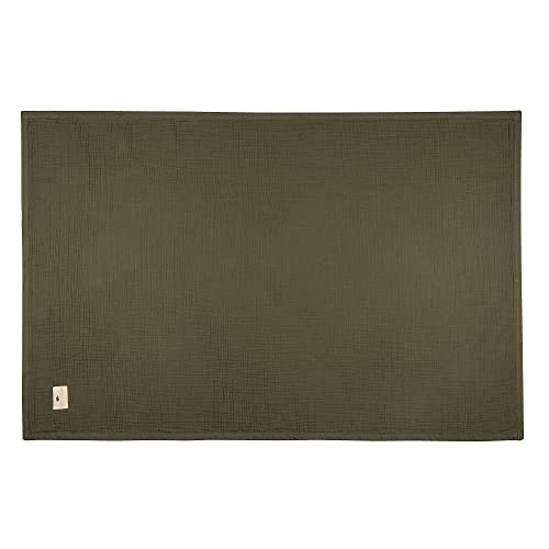 Migaloo Muslin Blankets, Baby Toddler Quilt, 4 Layers, 100 Cotton Stroller Blanket, Hypoallergenic, Super-Soft, Breathable And Lightweight Swaddle, Nursery & Crib Blanket,Large (47 X 35 Inch), Khaki #TOP3