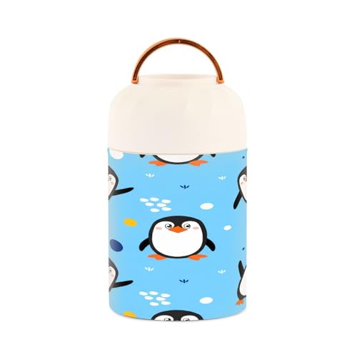 Tarro de comida Cute Penguins de 500 ml con aislamiento de doble pared 3