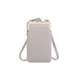 DieffematicQ Portefeuille Femme Designeur Femmes Portefeuilles Grande capacité Moyenne and Long Long Mobile Téléphone Sac à glissière Fiely Fiely Sac de cygre Vertical (Color : Grijs)