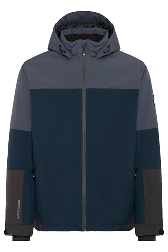 NORTH BEND NBMoritz Herren Skijacke Winterjacke Snowboardjacke wasserdicht wasserfest W-PRO 10.000 Wassersäule 10.000 mm Kapuze Skipasstasche Reißverschlusstaschen, Größe:L, Farbe:Ombre Blue (1173)