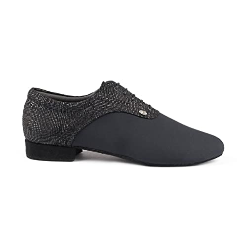Chaussures de danse pour homme PortDance Wendy Noir 2 cm talon standard en néoprène et nubuck