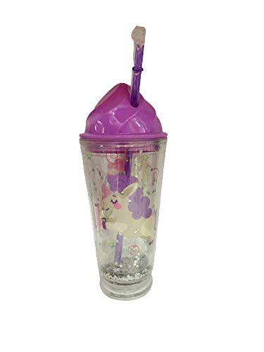 Gift Boxx Cute Unicorn Light Sipper Mug with Straw (Purple)