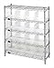 Quantum WR5-39-1236-207CL Bin Wire Shelving Center, 12"D x 36"W x 39"H, Carbon Steel, Chrome with Clear Bins