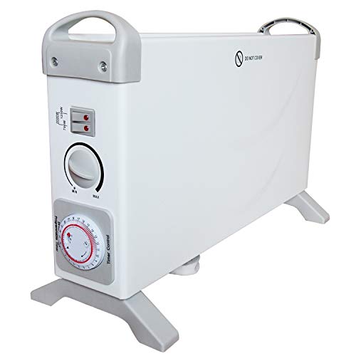 Konvektor Heizung | Heizgerät | Elektro Heizung | Heizstrahler | Elektroheizung | Thermostat | 2000 Watt | 24h Timer | Thermostat | 3 Heizstufen |