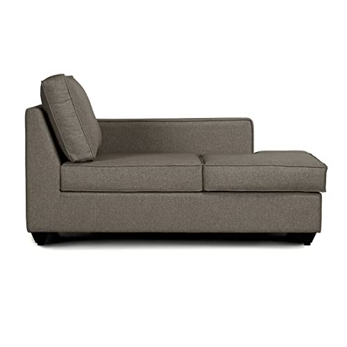 Image of Wakefit Sofa Set | 3 Year Warranty | Sofa 3 Seater, 3 Seater Sofa for Living Room, Wooden Sofa Set, 4 Seater + Right Aligned, Sofa for Living Room - Napper(Omega : Grey)