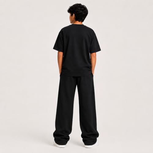 Image of Boys Baggy Cargo Pants | Cotton Blend Loose Fit Joggers | Elastic Waist Casual Trousers | Trendy Boys Streetwear