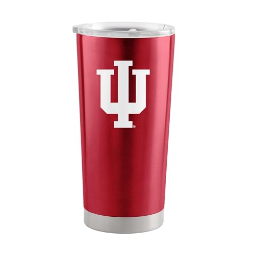 Image of Logo Brands 20 oz Powder Coat Tumbler- Insulated Tumbler with Lid for Water, Iced Tea or Coffee, Smoothie and More