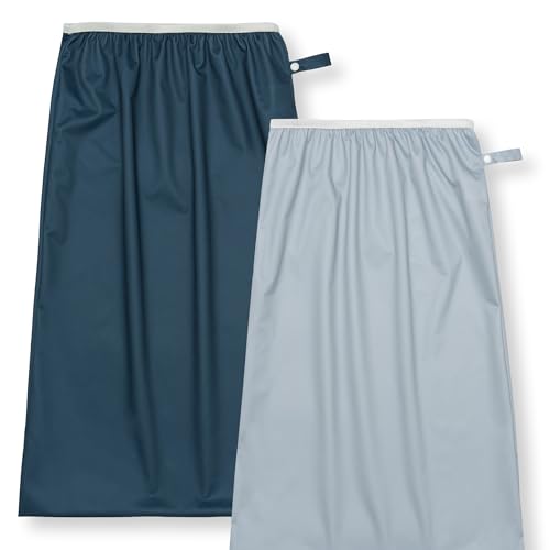 Image of Nora's Nursery Pail Liner for Cloth Diapers - Reusable and Washable - Fits all Standard Diaper Pails - Waterproof Pail Liner with Strap for Diaper Pails & Laundry (Sea - 2 Pk)