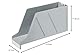 Leitz Stehsammler Querformat, A4, Grau, 24270085