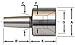 2MT; 3MT Taper, 1/2 to 1-1/8" Point Diam, Hardened Tool Steel, Female Lathe Center Point
