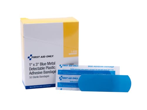 First Aid Only Blue Metal Detectable Bandages