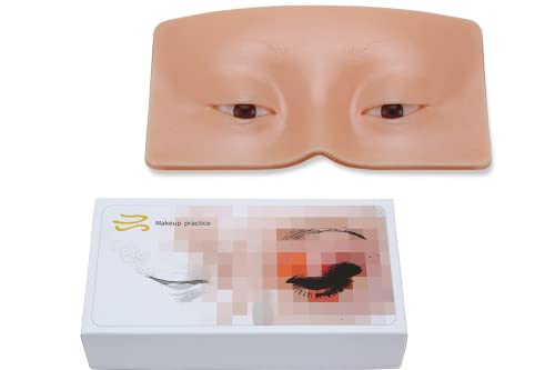 Image of ADORN Matte cream Eye Makeup Practice Face Board Mannequin | Silicon Eye Practice Dummy | Perfect For Makeup Artists,Full Coverage For All Skin Types | Pack Of 1, 1 Count