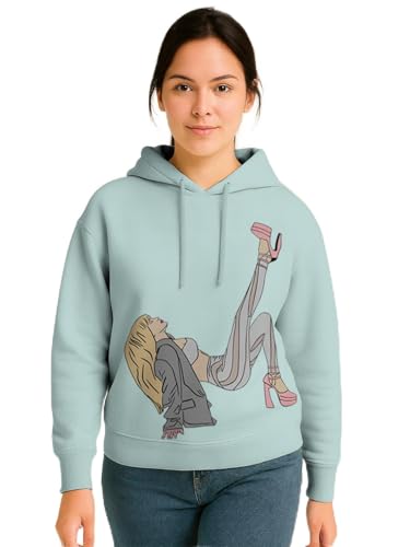 Image of HELLCAT Trendy Cotton Blend Hoodie for Women | Stylish Winter Hooded Sweatshirt for Women