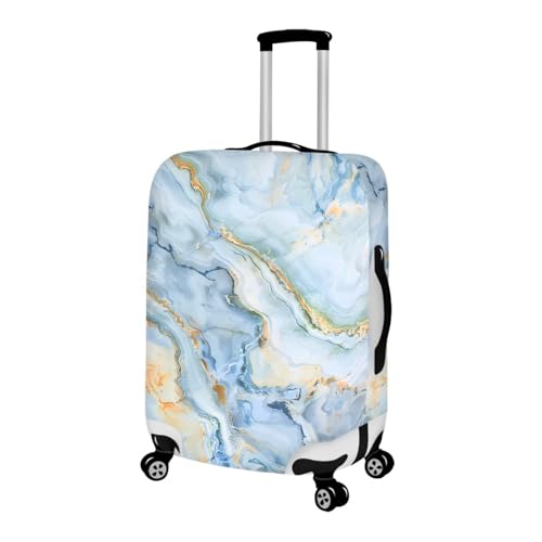 Blue Marble Print Luggage Cover Suitcase Protector, Travel Suitcase Cover for 25-28 inch Luggage with Concealed Zipper Washable Elastic Cloth Dustproof Anti-Scratch2