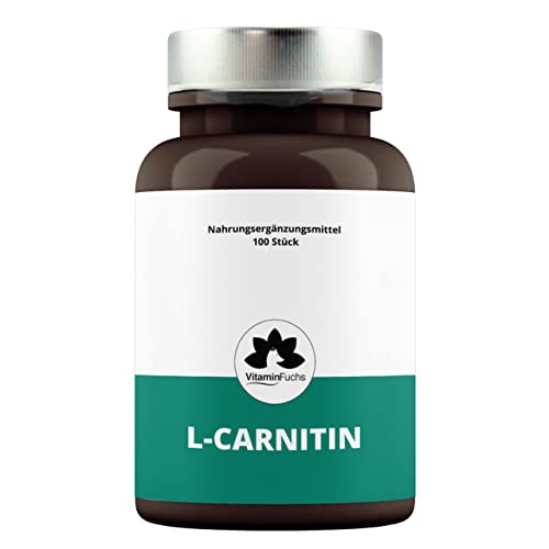 L-Carnitin hochdosiert in Premiumqualität - 100 Kapseln mit jeweils 500 mg L-Carnitin von Vitaminfuchs Cover