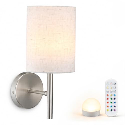 Image of Omniance Calista Rechargeable Wall Lights, Cordless Bedside Sconce Lamp