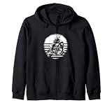Cafe Racer Rider Skeleton Cafe Racer Bench Chaqueta de moto Sudadera con Capucha