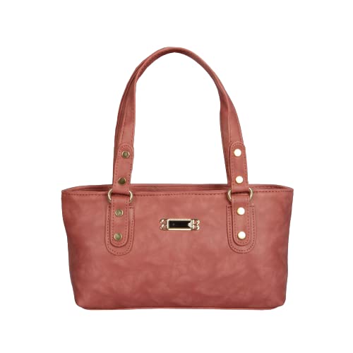 Fancy Handle Bag Color block Leisure HandBag Tote Bag Shoulder Bag Hand Bag Special for Woman's and girls (peach)-image-38
