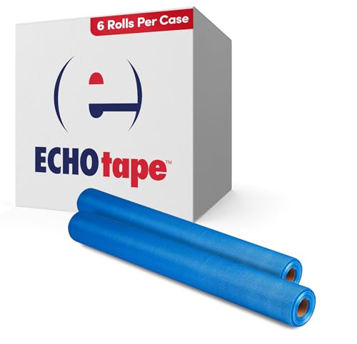 ECHOtape ME-W8306 Self-Adhesive Stucco Fiberglass Mesh Tape for Profiles and Trims | Outdoor Tape for Construction | Drywall Repair Adhesives | Mesh Contactor Adhesive Rolls | 36in x 150yd | Case of 6