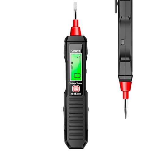 Yaztauho Detector de Voltaje | Comprobador de Circuitos con Pantalla Digital - Probador de Voltaje y Circuito con Pantalla Digital 12-300V CA para Automóvil, Hogar y Electrodomésticos