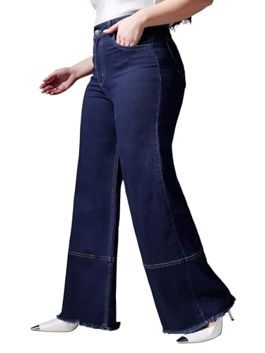 Image of Miss Chase A+ Women's Bootcut High Rise Stretchable Denim Jeans