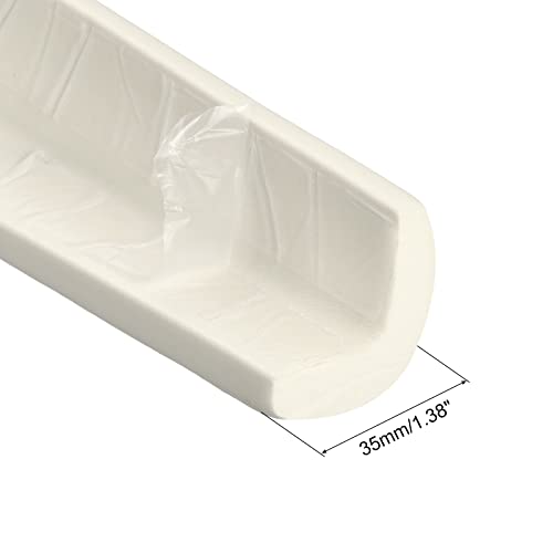 Image of uxcell Corner Guards Edge Protectors 6.56ft(2M), Foam Safety Bumper L Shape for Furniture Corner Table Edge Guard, White