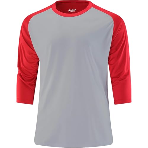 Rawlings Men's Athletic Fit 3/4 Sleeve Shirt | Baseball Training Apparel2