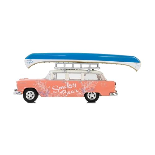 1/64 1955 Two-Ten Townsman con portaequipajes y canoa miniatura 4