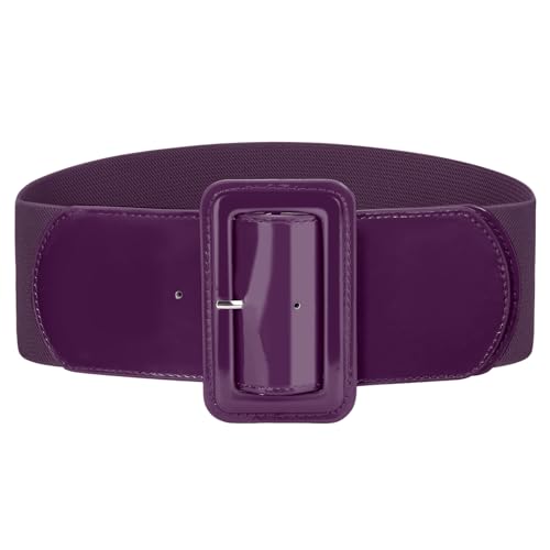 Image of VONMELLI Stretchy Wide Women Belts Elastic Vintage Belts for Women Fashion Ladies Waist Belt for Dress