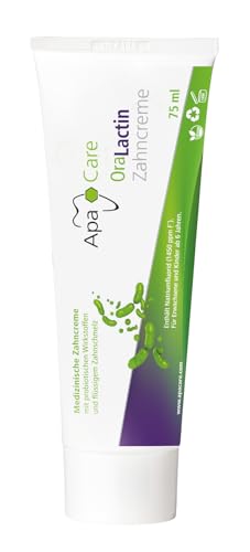 ApaCare OraLactin Zahncreme, 3×75 ml Zahnpasta mit Hydroxylapatit (flüssiger Zahnschmelz), Fluorid & probiotischen Inhaltsstoffen, für Remineralisierung, Pflege empfindlicher Zähne, ohne Titandioxid – Bild 3