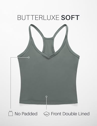 Image of CRZ YOGA Double Lined V Neck Cami Crop Tank Top