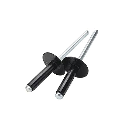 Black Pop Rivets,Blind Rivets,20-40pcs Aluminum Large Flange Hollow Blind Rivets Large Cap Leaf Self-plugging Rivet Decoration (Size : 40Pcs (M3.2 White), Color : 8mm)(Size:6.4mm)