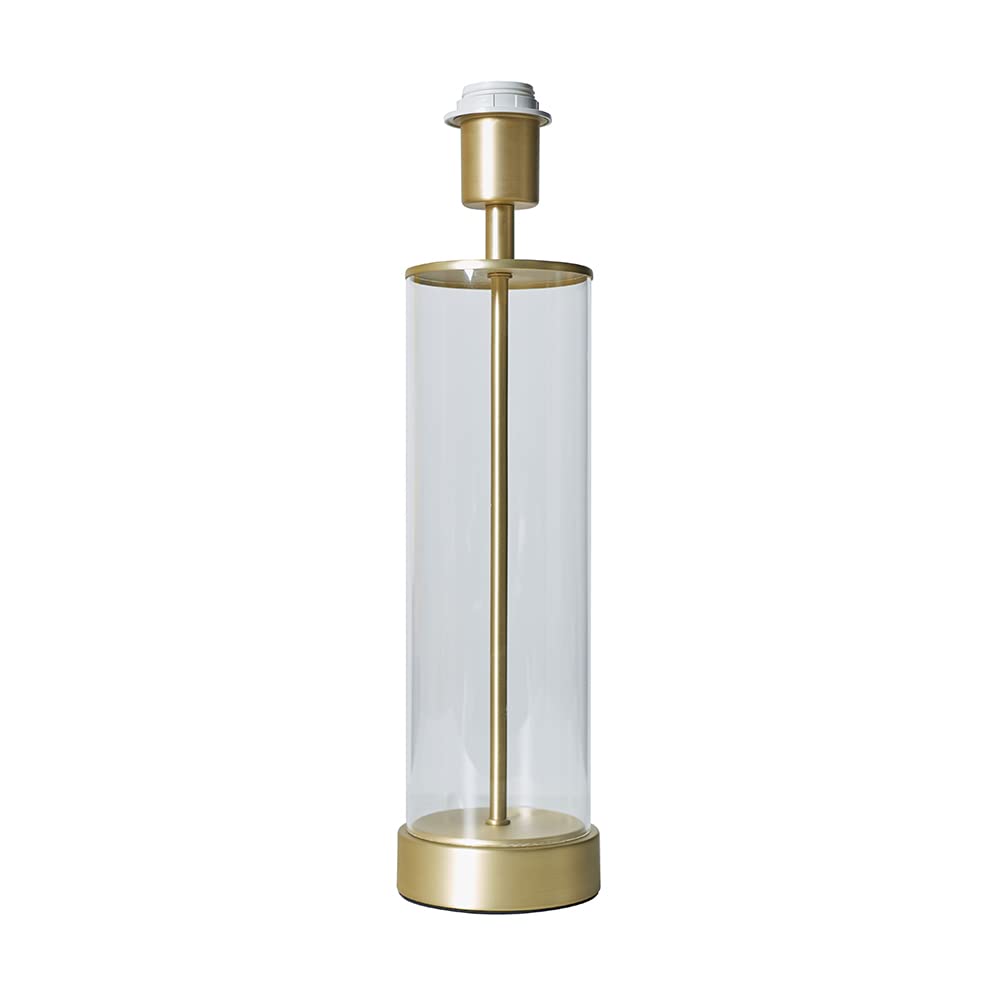 MiniSun | Contemporary Matt Gold & Clear Tube Table Lamp Base | Table Lamps, Home Décor & Improvement Essential