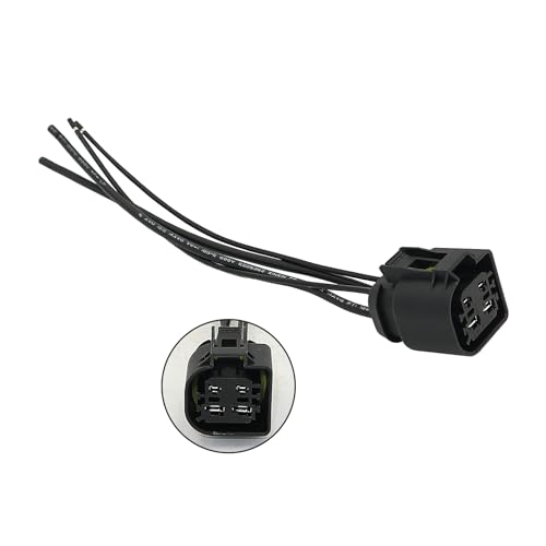 4 Way Connector Plug Pigtail Harnesses Compatible with BMW E60 E89 E90 E92 335xi 335i 135i 535i Pierburg CWA400 Electric Water Pump Replaces 703665660 11517604027 11518625097 11518635089