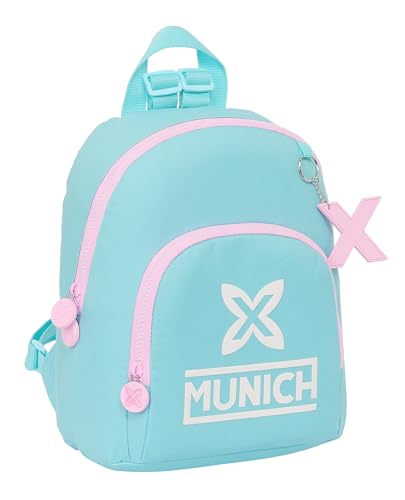 Safta MUNICH HEAVEN - Mini Mochila para Uso Diario, Ideal para Niños de Diferentes Edades, Cómoda y Versátil, Calidad y Resistencia, 25x13x30 cm, Color Celeste