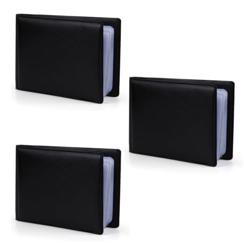 JYNXOR 3 pcs Tarjetero, Tarjetero para Guardar Tarjetas de Visita, Tarjetero para 40 Tarjetas de Visita, Organizador de Tarjetas de Visitas, Nombre del Organizador de la Tarjeta Monedero para Oficina