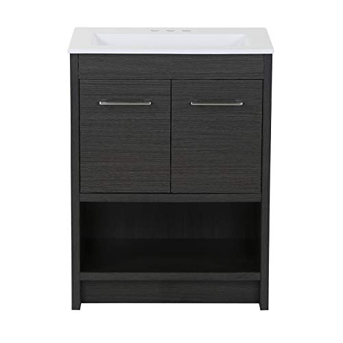 Mobiletto in rovere Milano con piano in marmo bianco coltivato per completare qualsiasi arredamento