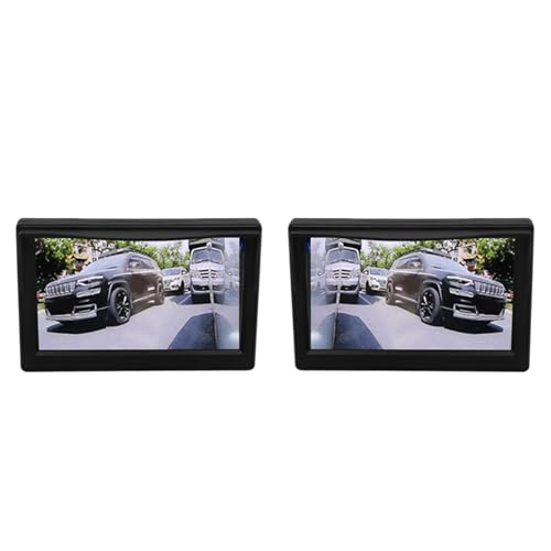 Tbest Vista del della Telecamera a Vista Laterale Visione Notturna Ad Alta Definizione con Monitoraggio LCD 5 Pollici IP67 Acqua di Backup delle Telecamere 12-24 V per Autobus Auto