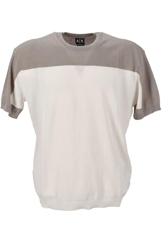 T-shirt crème Armani Exchange XM002153-AF22062 fini les basiques déformés