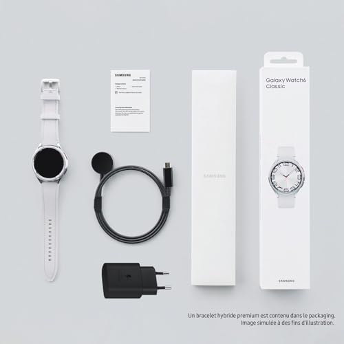 Samsung Galaxy Watch6 Classic 47mm Argent Montre Connectée Bluetooth Version FR - 5