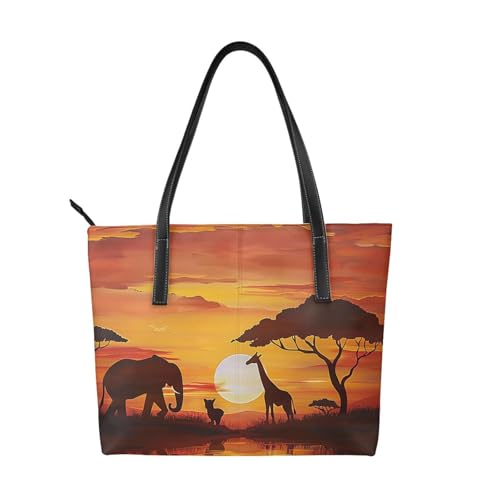 Sac en cuir avec fermeture éclair grand cabas de courses robuste et fleuri