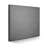 SUEÑOS ZZZ Cabecero de Cama Liso tapizado en Tela para Camas de 150 (160 x 120 cm) Tela Gris